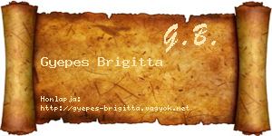 Gyepes Brigitta névjegykártya